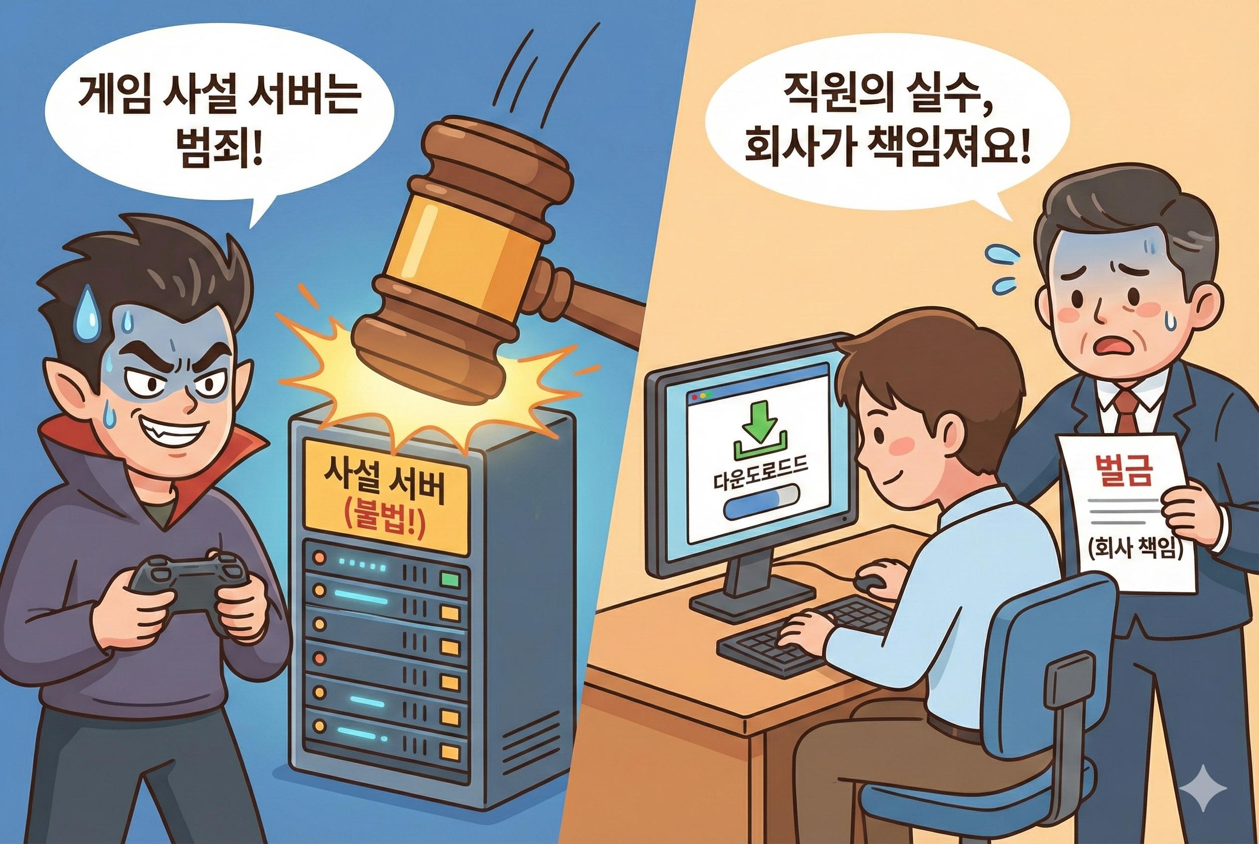 기업 내 지식재산권 교육과 법규 준수를 강조하는 이미지